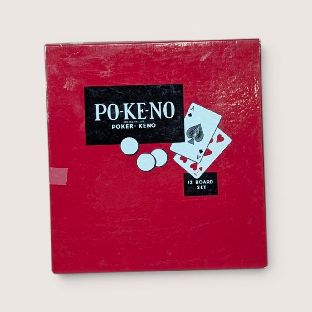 Vintage 1970s Po-Ke-No Board Game 12 Board Set